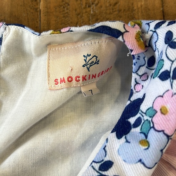 Smockingbird floral corduroy Ruffle dress - Picture 4 of 6